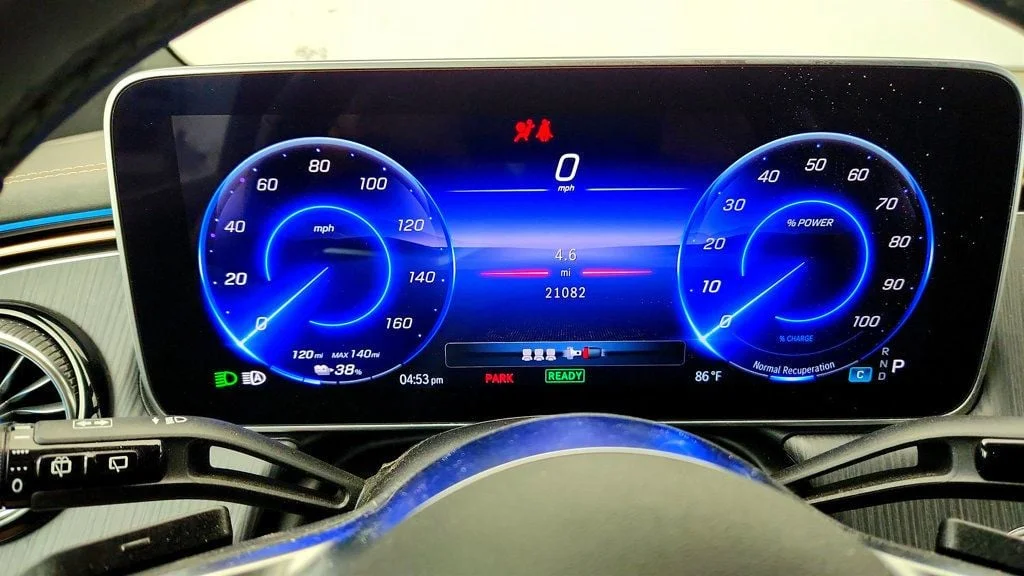 Used 2023 Twilight Blue Metallic Mercedes-Benz EQE 350 4MATIC® SUV w/ Ventilated Nappa Leather Seats image 13