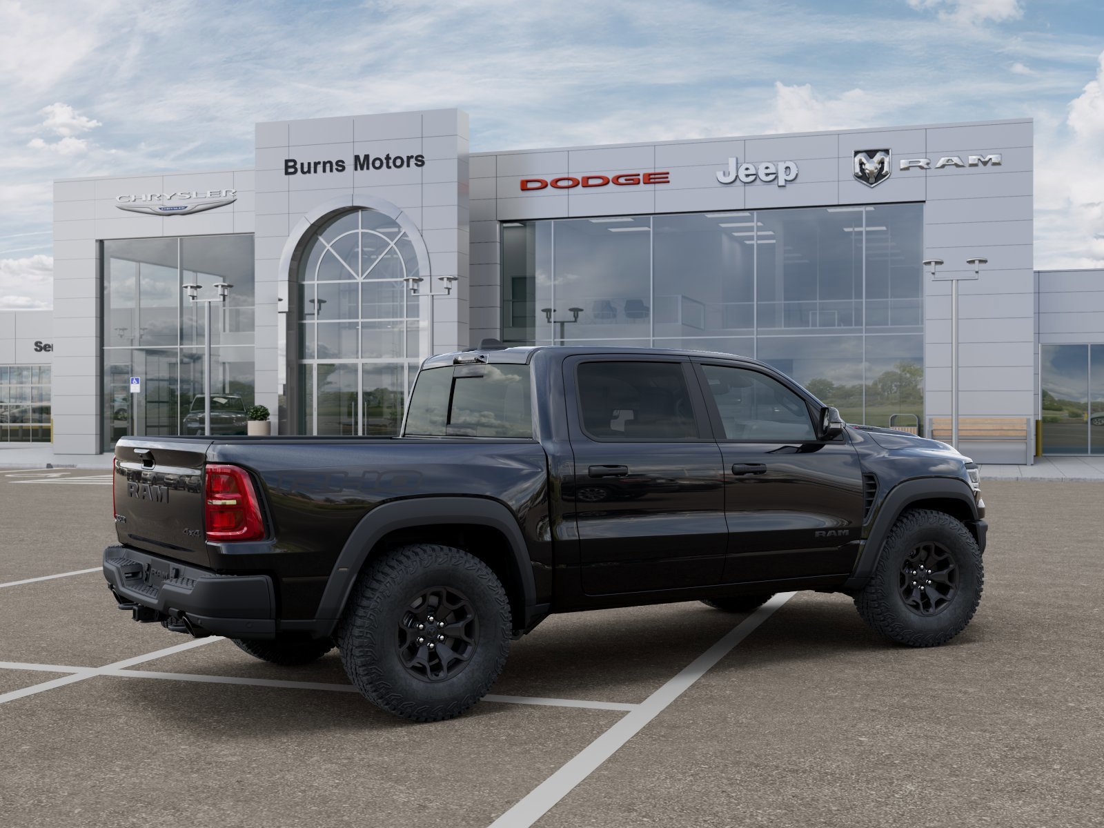 New 2026 Diamond Black Crystal Pearl-Coat Exterior Paint RAM RHO image 4