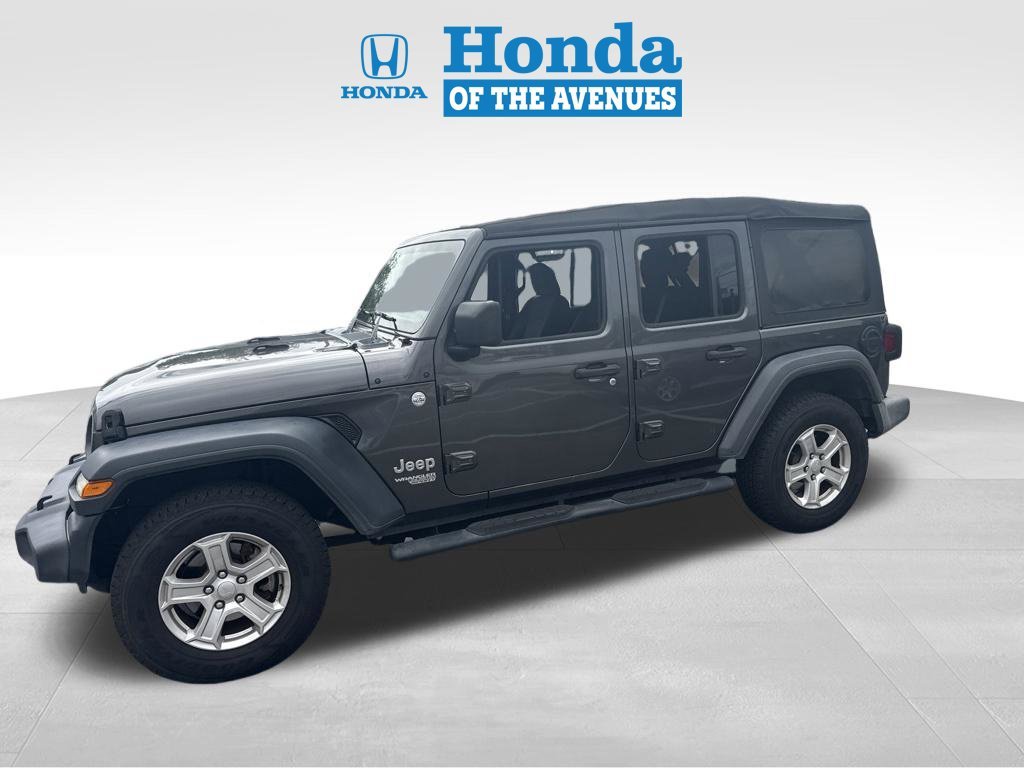 Used 2018 Granite Crystal Metallic Clearcoat Jeep Unlimited Sport S image 4