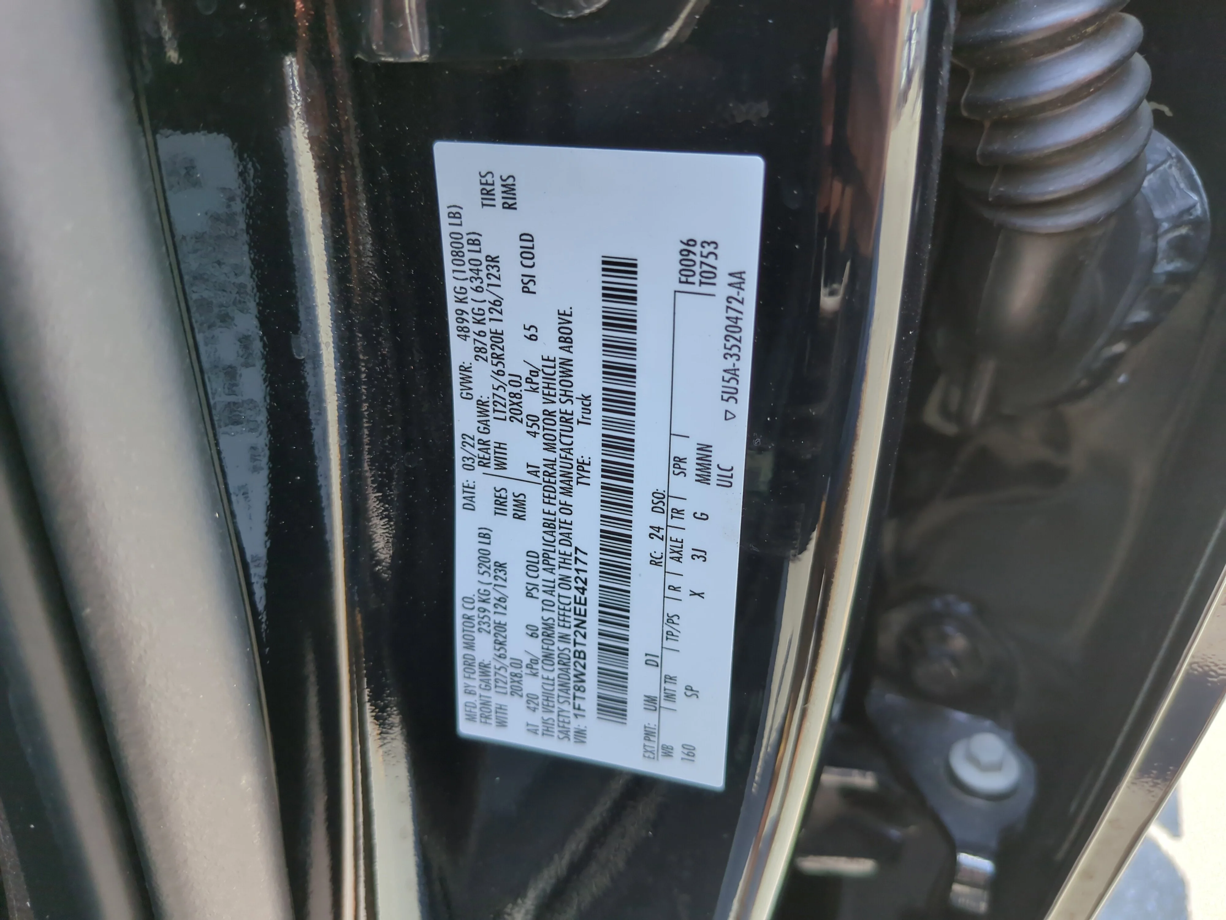 Used 2022 Agate Black Metallic Ford King Ranch image 36