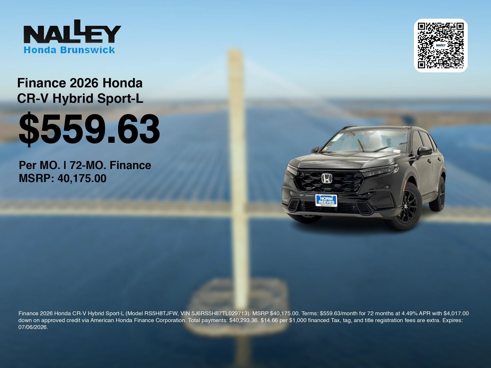 New 2026 Crystal Black Pearl Honda Sport-L image 7