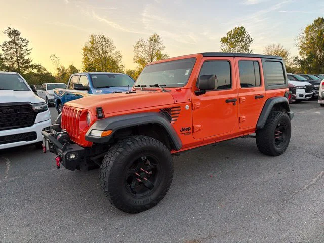 Used 2018 Orange Jeep Unlimited Sport S image 2
