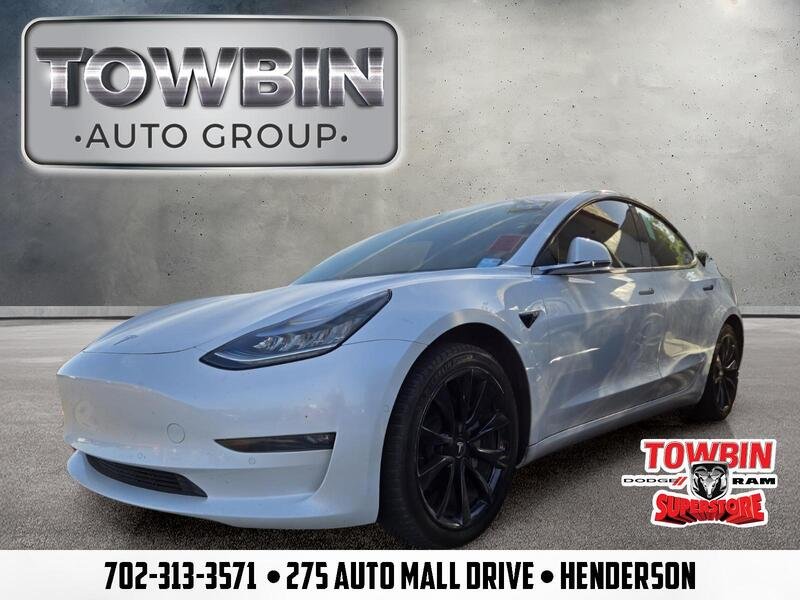 Used 2019 Pearl White Multi-Coat TESLA LONG RANGE AWD image 1