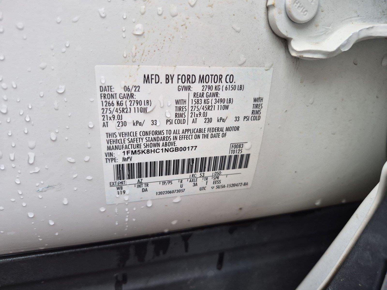 Used 2022 Star White Metallic Tri-Coat Ford Platinum image 42