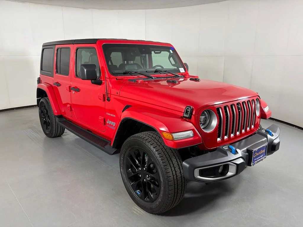 Used 2022 Red Jeep Unlimited Sahara 4xe image 2