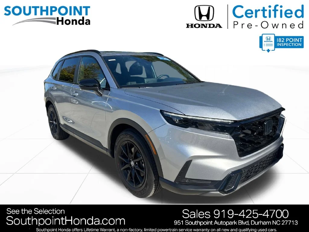 Certified Used 2026 Solar Silver Metallic Honda 2WD Sport-L Hybrid image 1