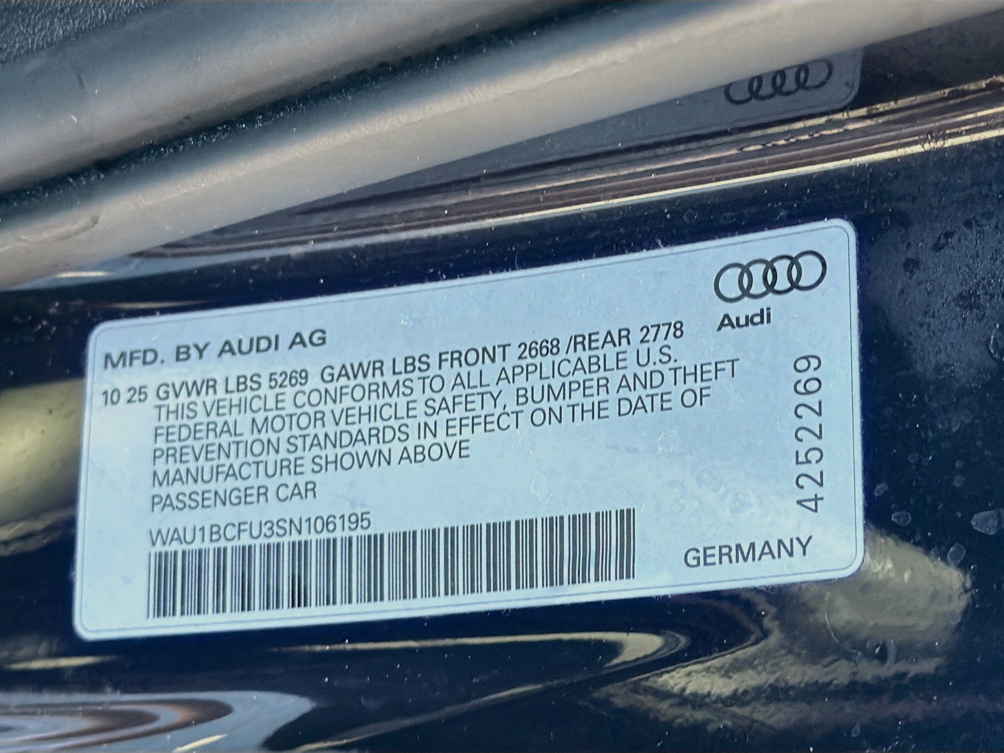 Certified Used 2025 Blue Metallic Audi Premium image 42