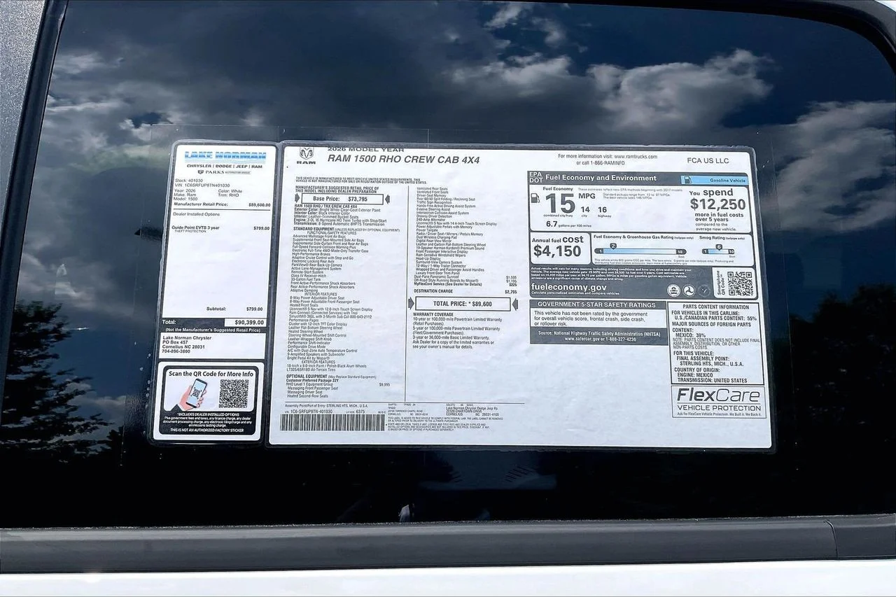 New 2026 Bright White Clear-Coat Exterior Paint RAM RHO image 37