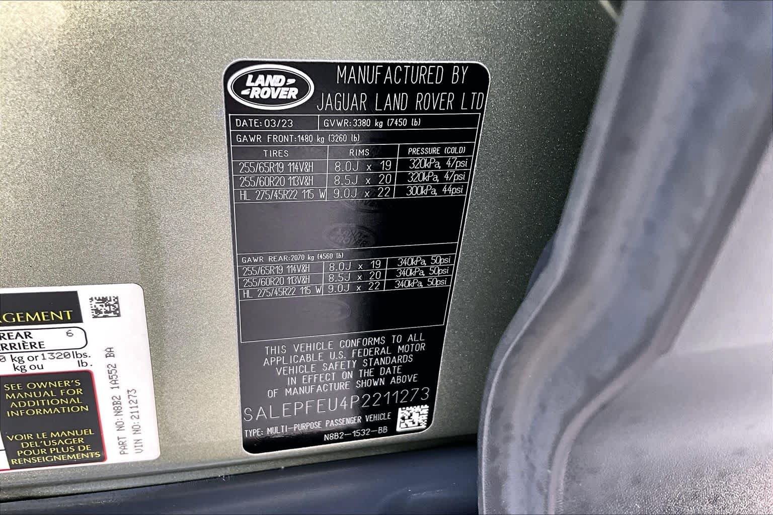 Used 2023 Pangea Green Metallic Land Rover SE image 35