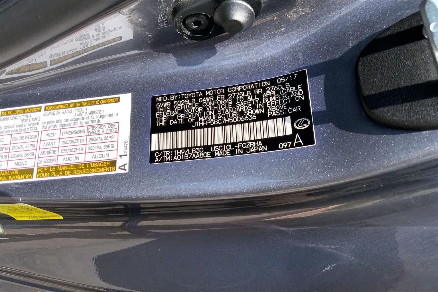 Used 2017 Nebula Gray Pearl Lexus  image 33