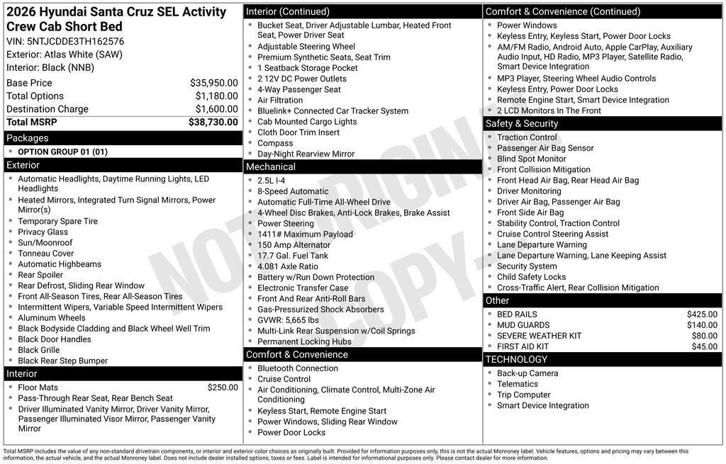 New 2026 White Hyundai SEL Activity AWD image 30