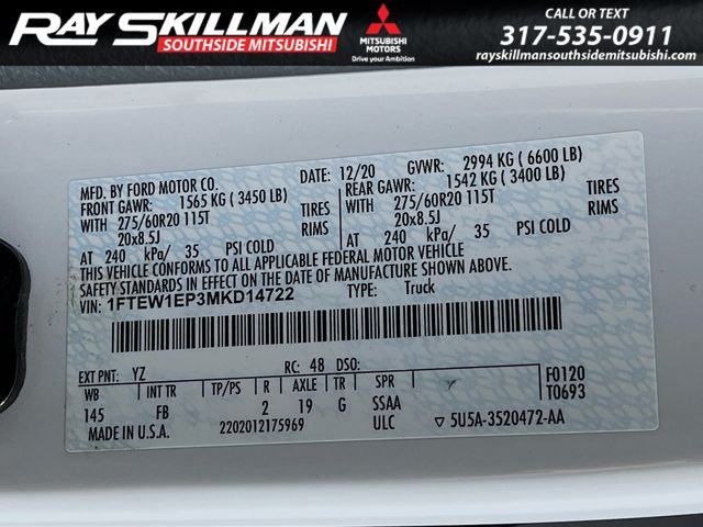 Used 2021 White Ford XLT image 29