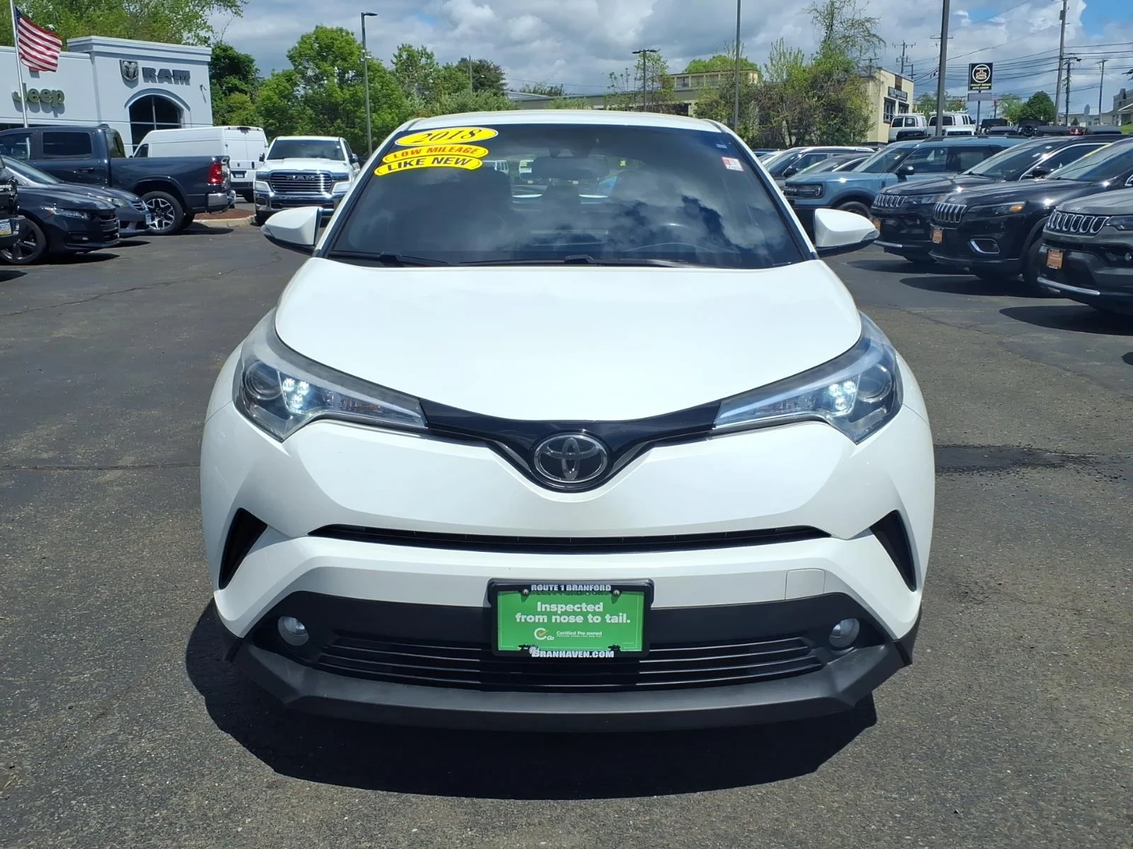 Certified 2018 Toyota C-HR XLE Premium with VIN NMTKHMBX7JR012257 for sale in Branford, CT