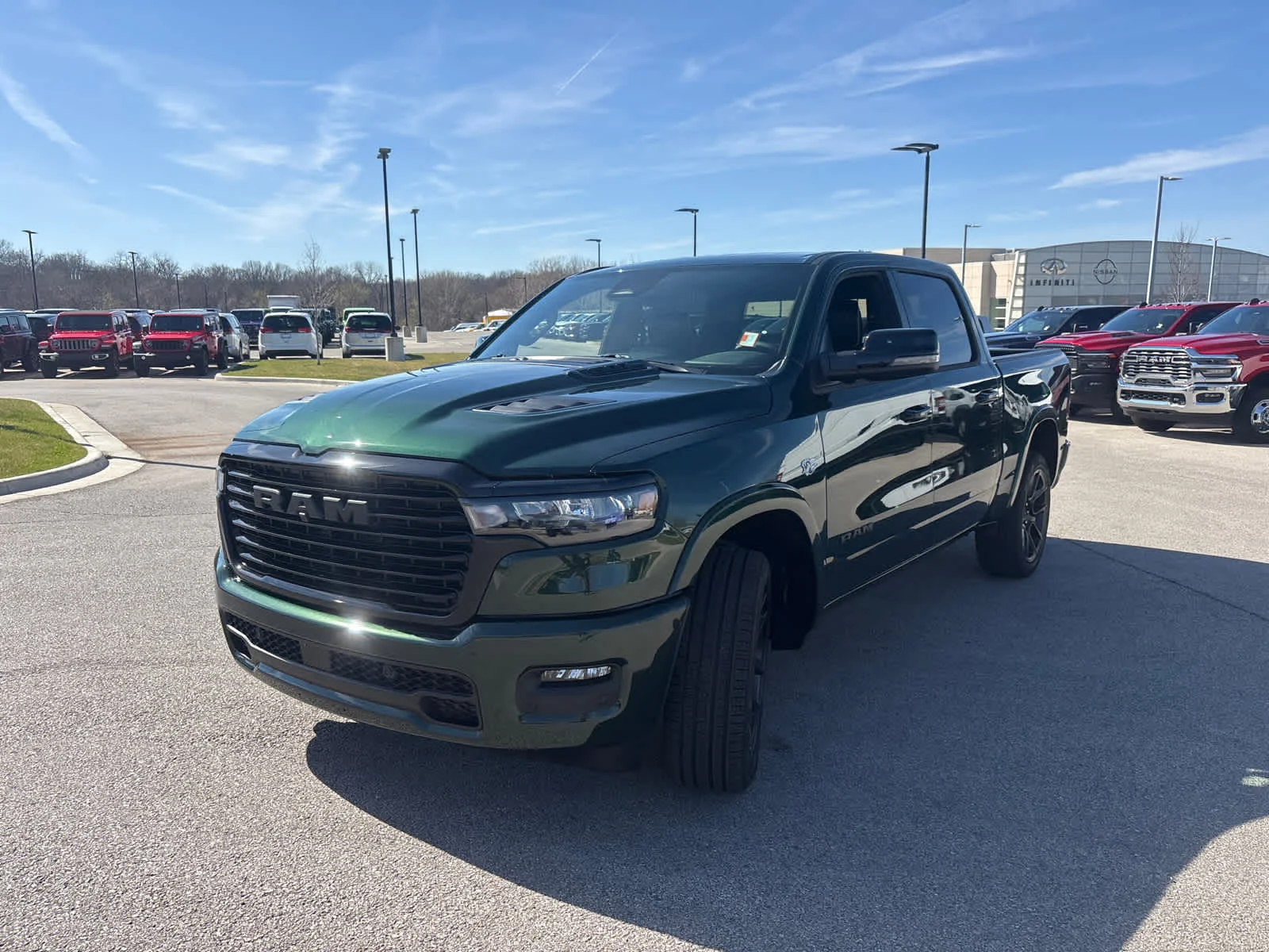 New 2026 Serrano-Green Metallic Exterior Paint RAM Laramie image 4