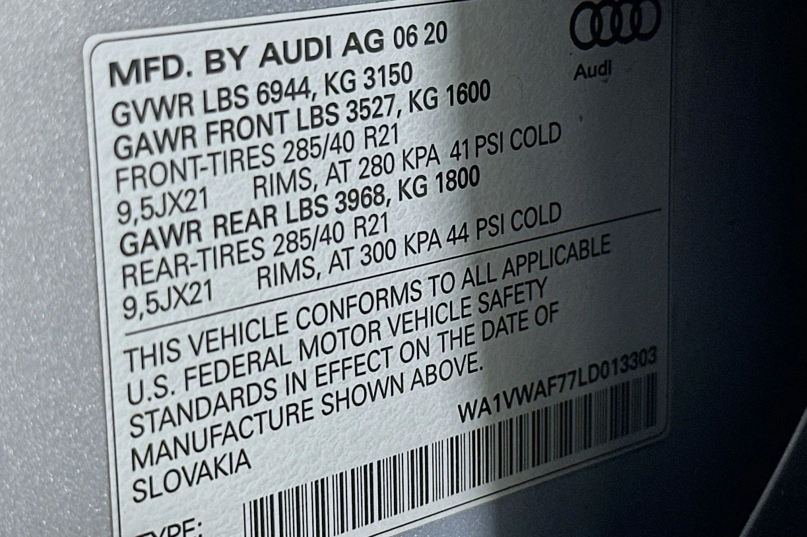 Used 2020 Florett Silver Metallic Audi Prestige image 25