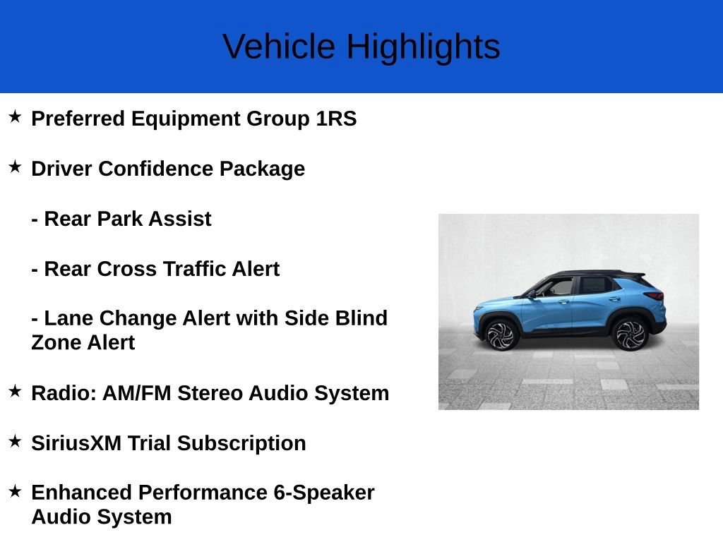 New 2026 Marina Blue Metallic Chevrolet RS image 2