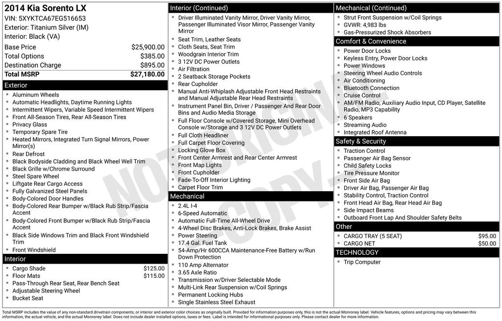 Used 2014 Silver Kia LX image 4