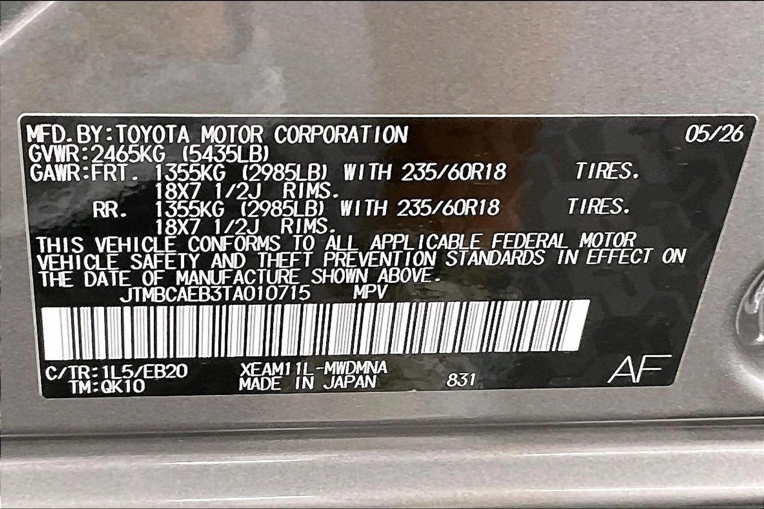 New 2026 Heavy Metallic Toyota XLE Plus image 20