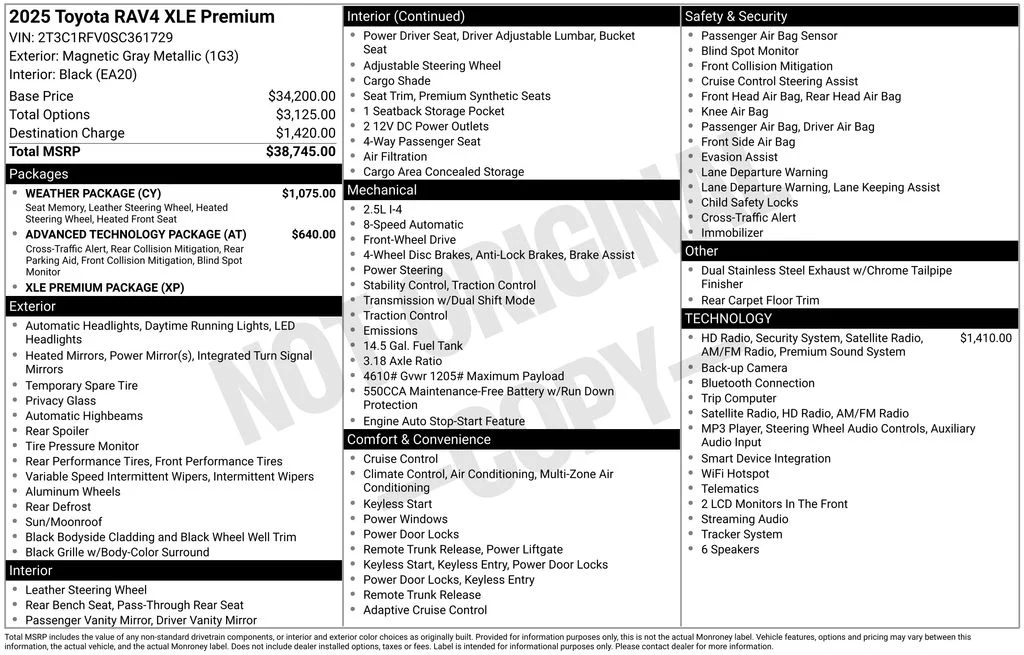 Used 2025 Gray Toyota XLE Premium image 15
