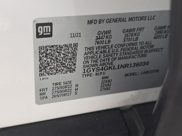 Used 2022 Crystal White Tricoat Cadillac Sport Platinum image 10