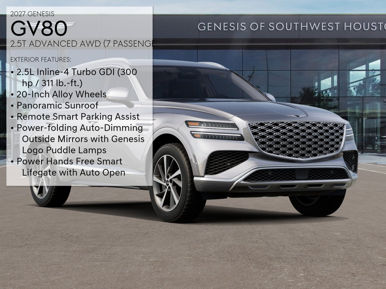 New 2027 Genesis GV80 2.5T ADVANCED Sport Utility in Houston