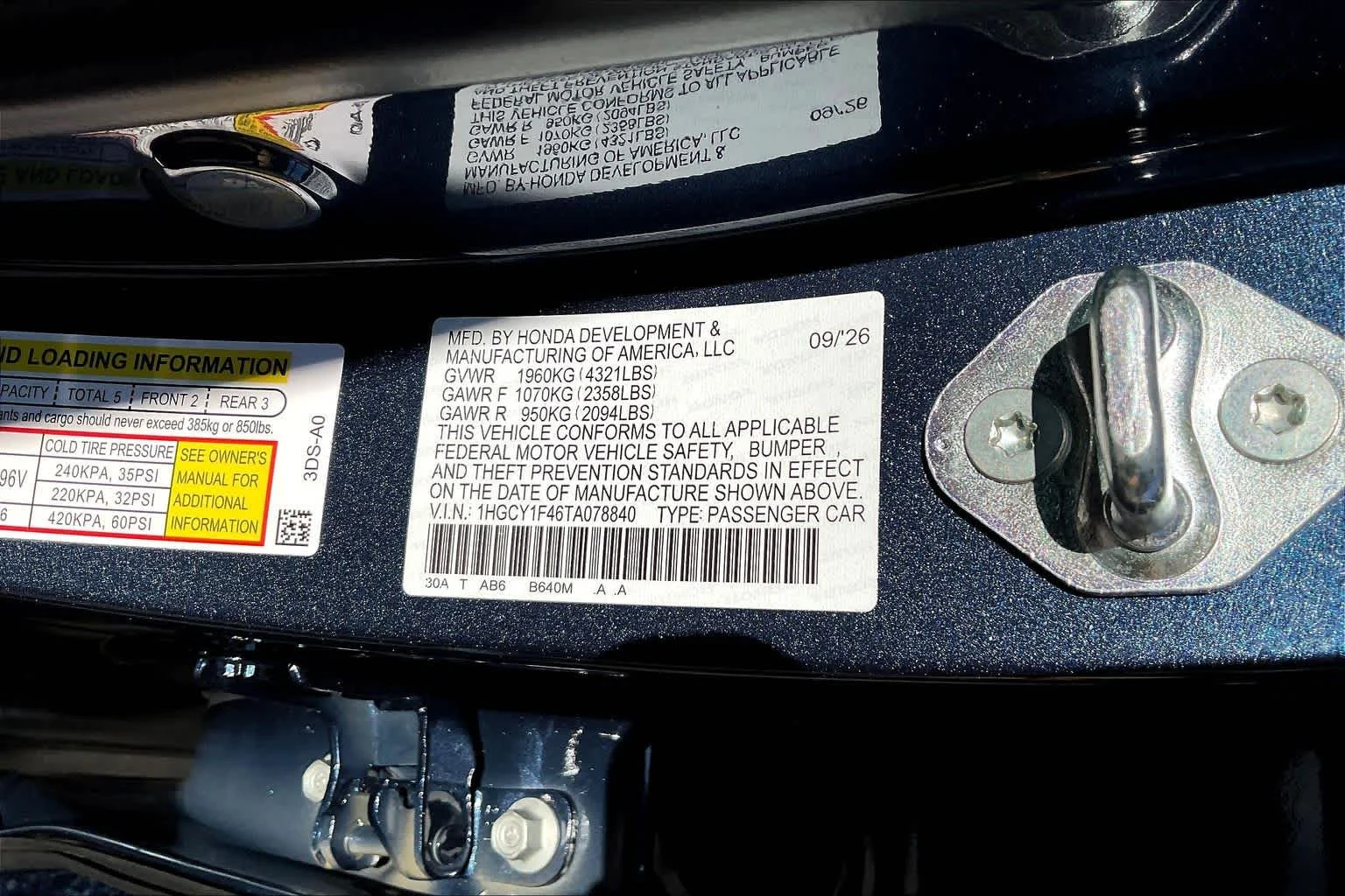 New 2026 Canyon River Blue Metallic Honda SE image 18