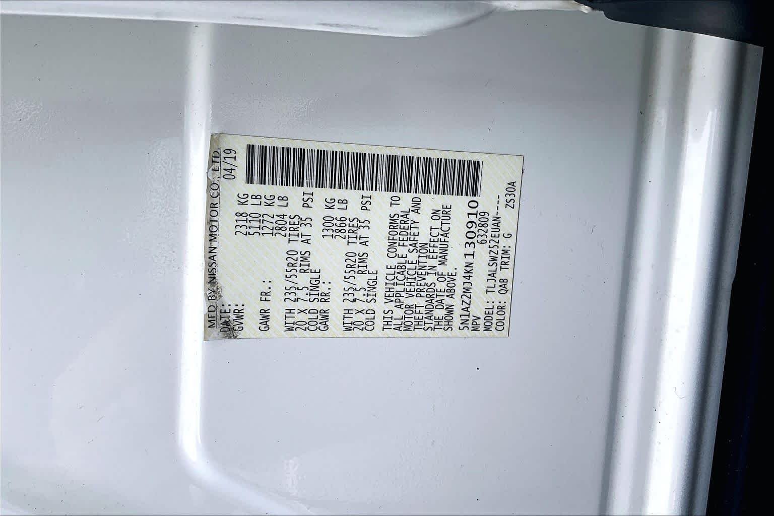 Used 2019 Pearl White Tricoat Nissan Platinum image 32