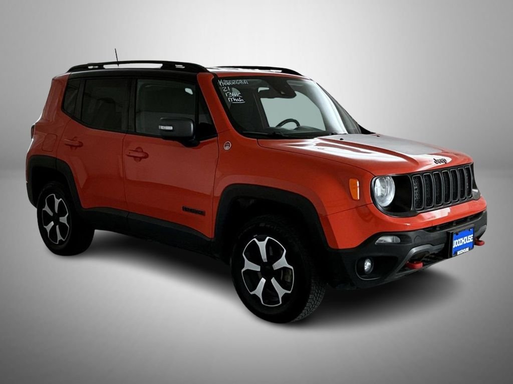 Used 2021 Orange Jeep Trailhawk image 3