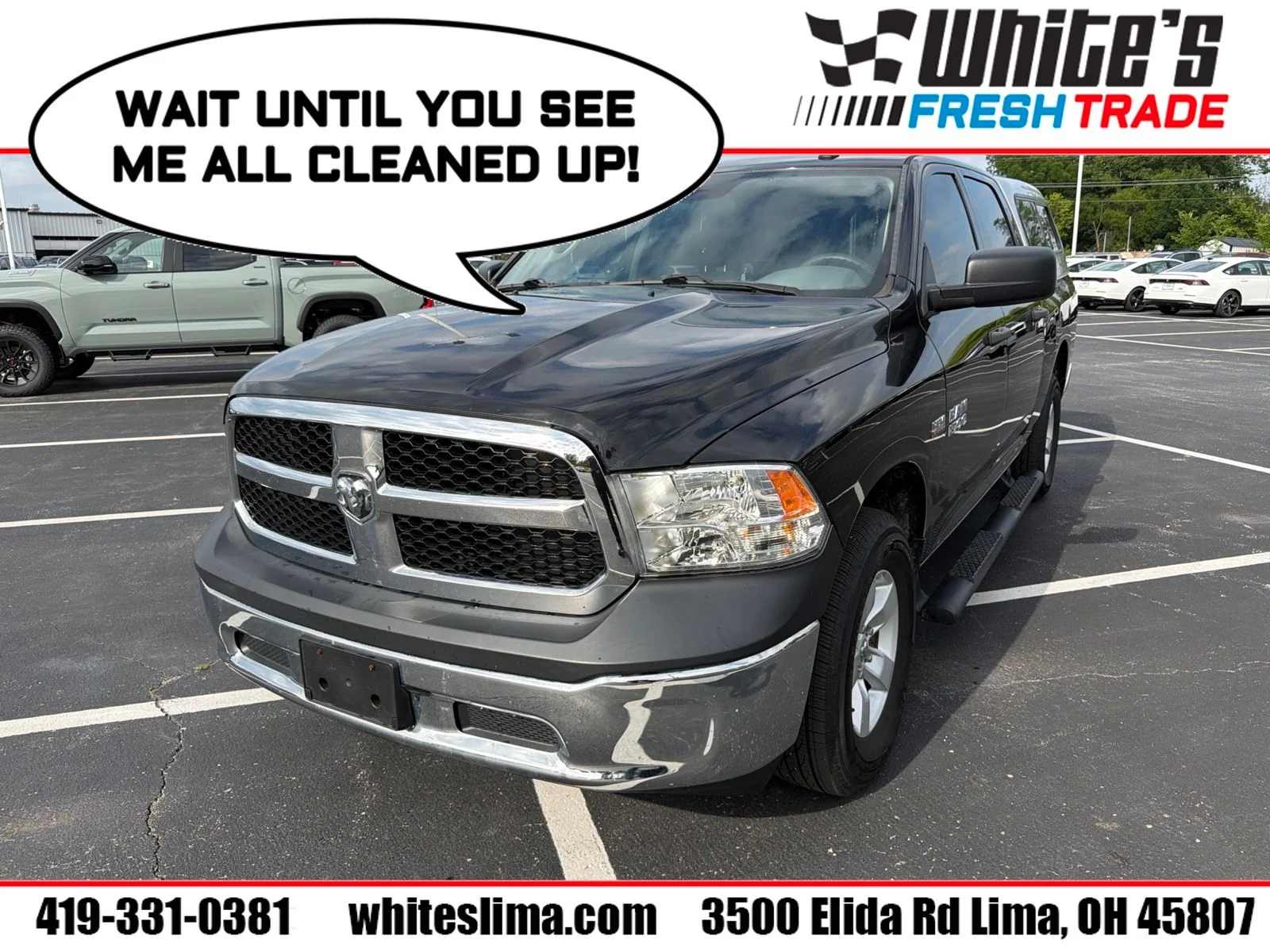 Used 2017 Brilliant Black Crystal Pearlcoat Ram Tradesman image 1