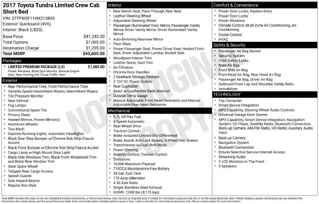 Used 2017 Quicksand Toyota Limited image 38