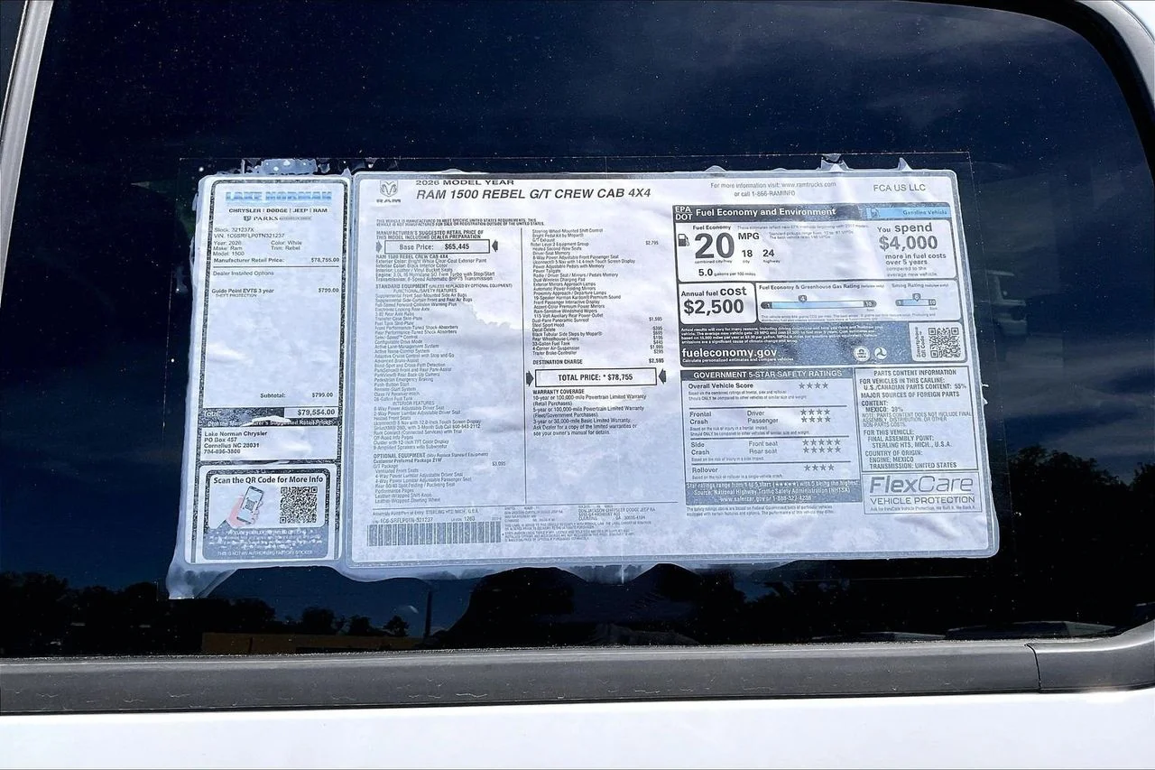 New 2026 Bright White Clear-Coat Exterior Paint RAM Rebel image 41