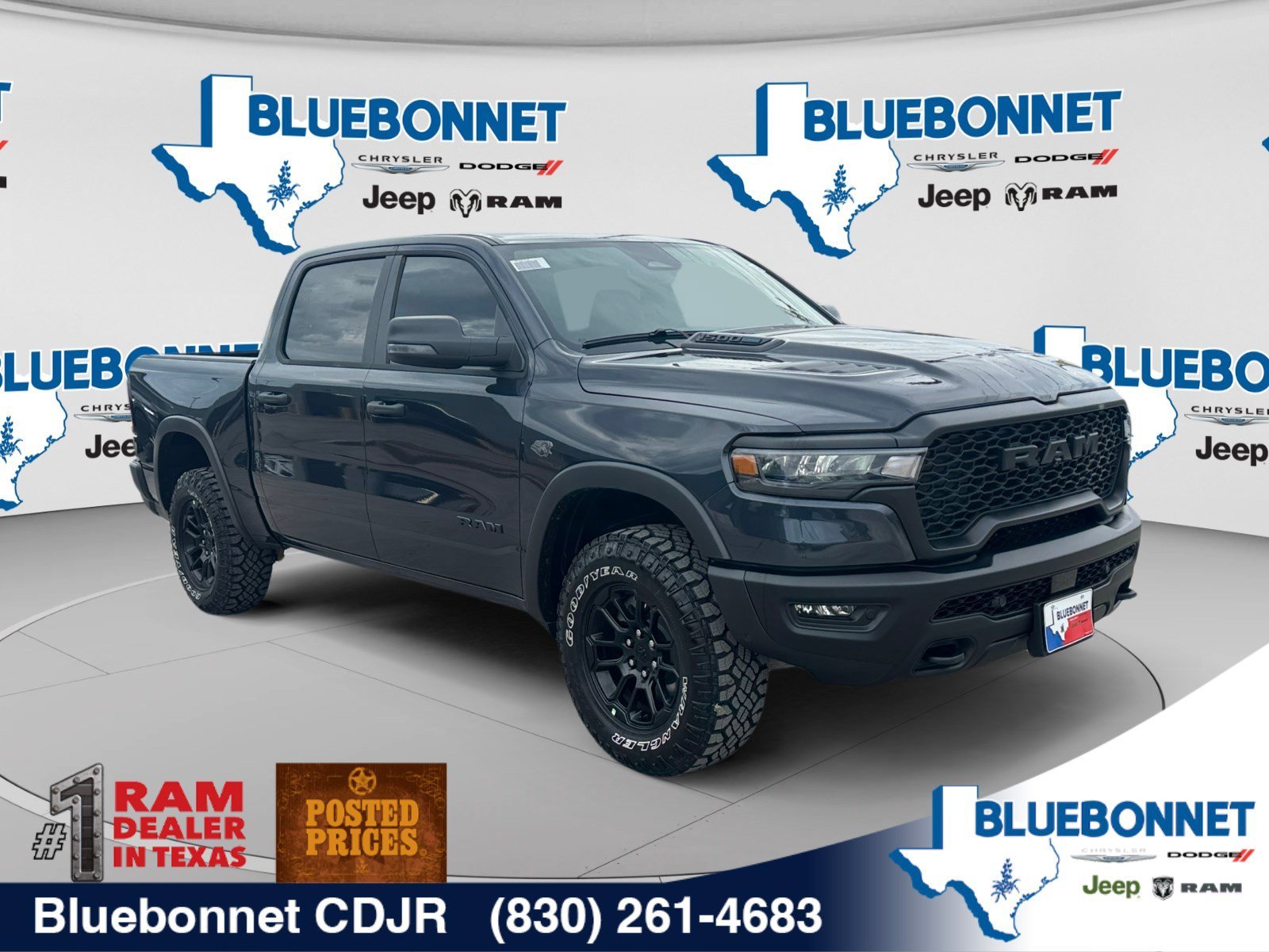 New 2027 Forged Blue Metallic Exterior Paint RAM Rebel image 3