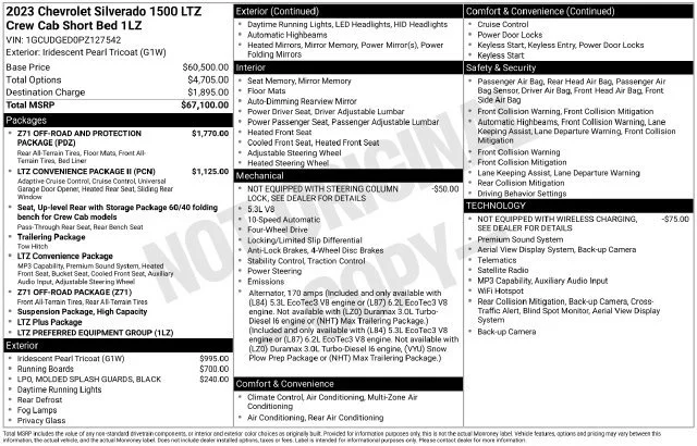 Used 2023 IRIDESCENT PEARL TRICOAT Chevrolet LTZ image 5