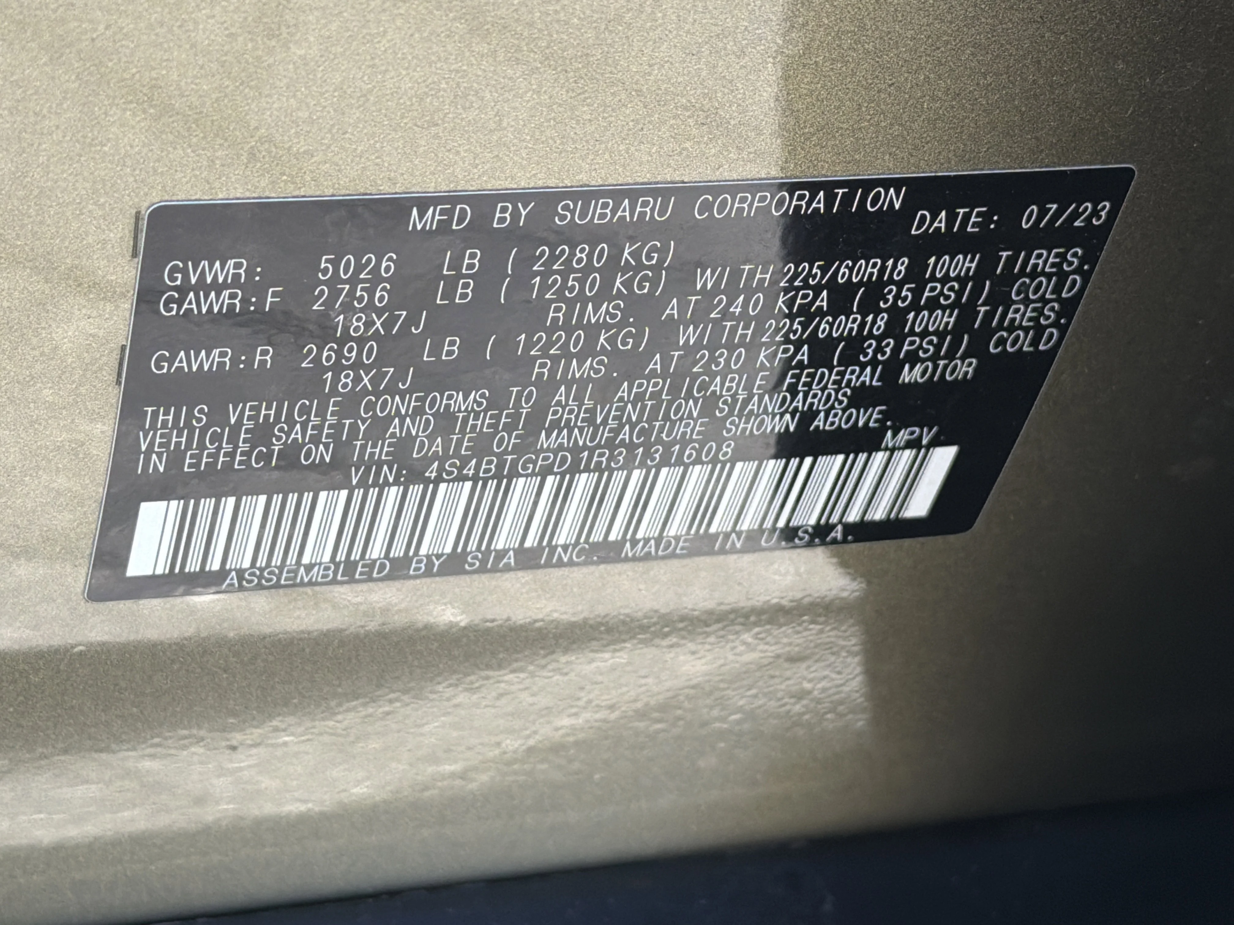 Certified Used 2024 Autumn Green Metallic Subaru Touring XT image 34