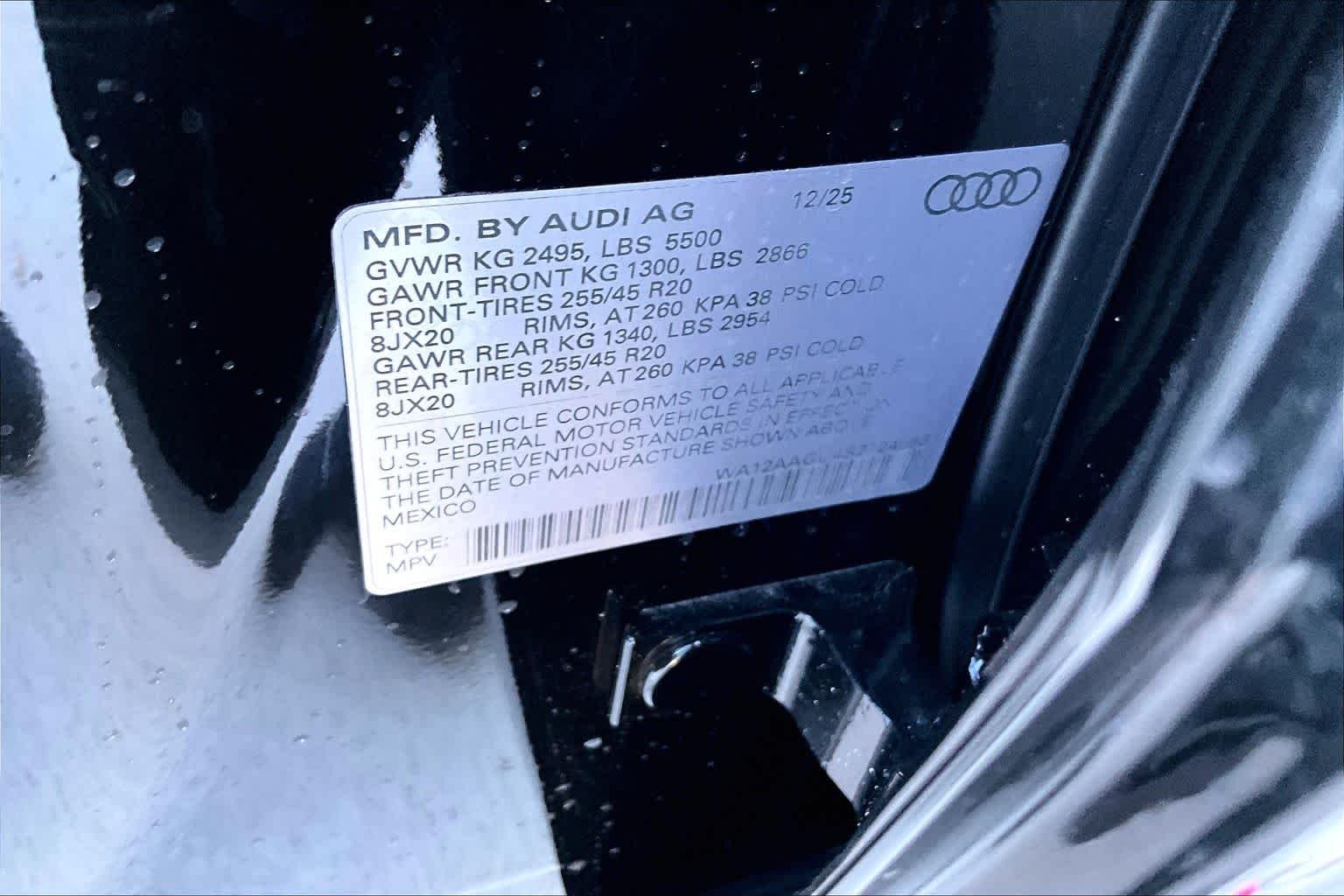 Used 2025 Mythos Black Metallic Audi Premium Plus image 17