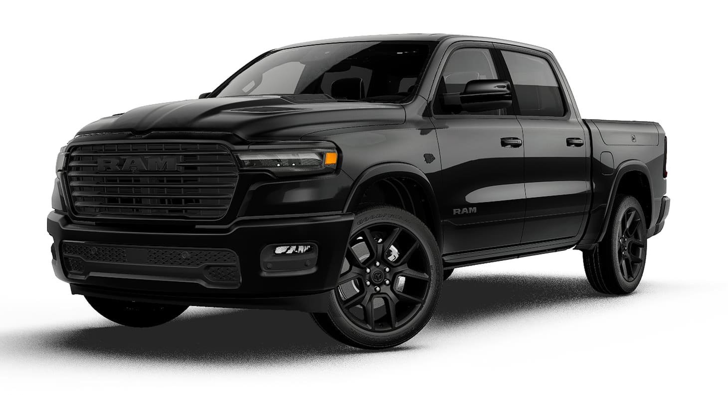 New 2027 Diamond Black Crystal Pearl-Coat Exterior Paint RAM LARAMIE image 1