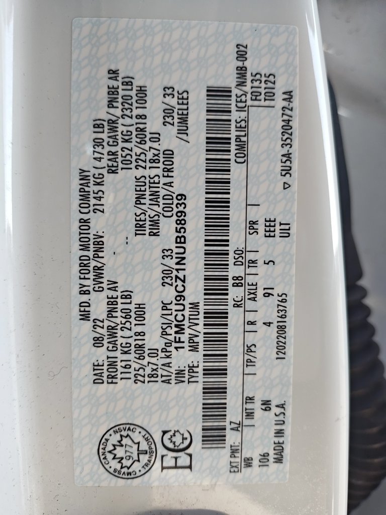 Used 2022 White Ford SEL image 25