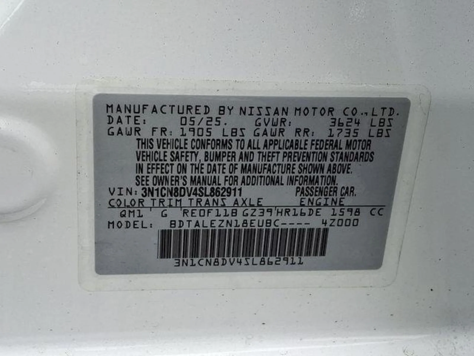 2025 Nissan Versa Sedan S - Photo 17