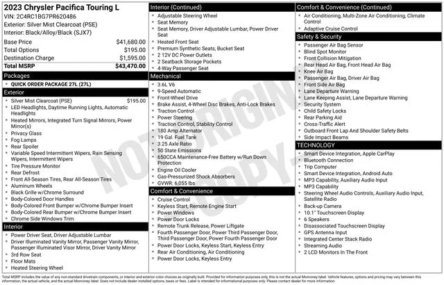 Used 2023 Silver Chrysler Touring L image 17
