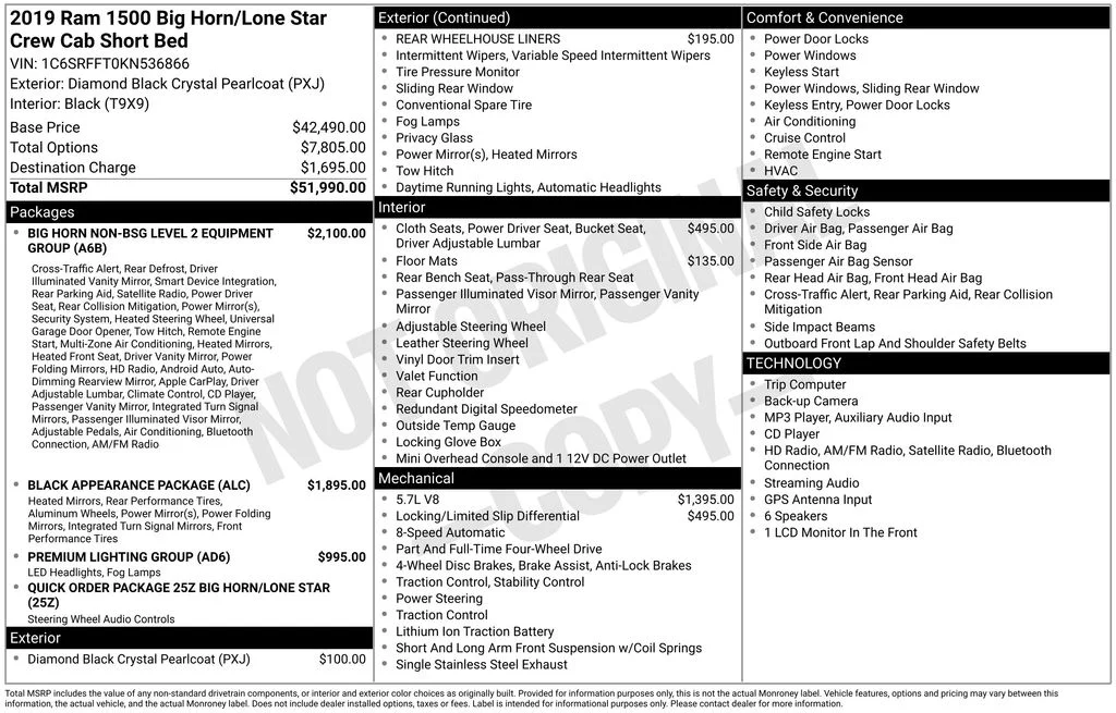 Used 2019 Black Ram Big Horn/Lone Star image 34