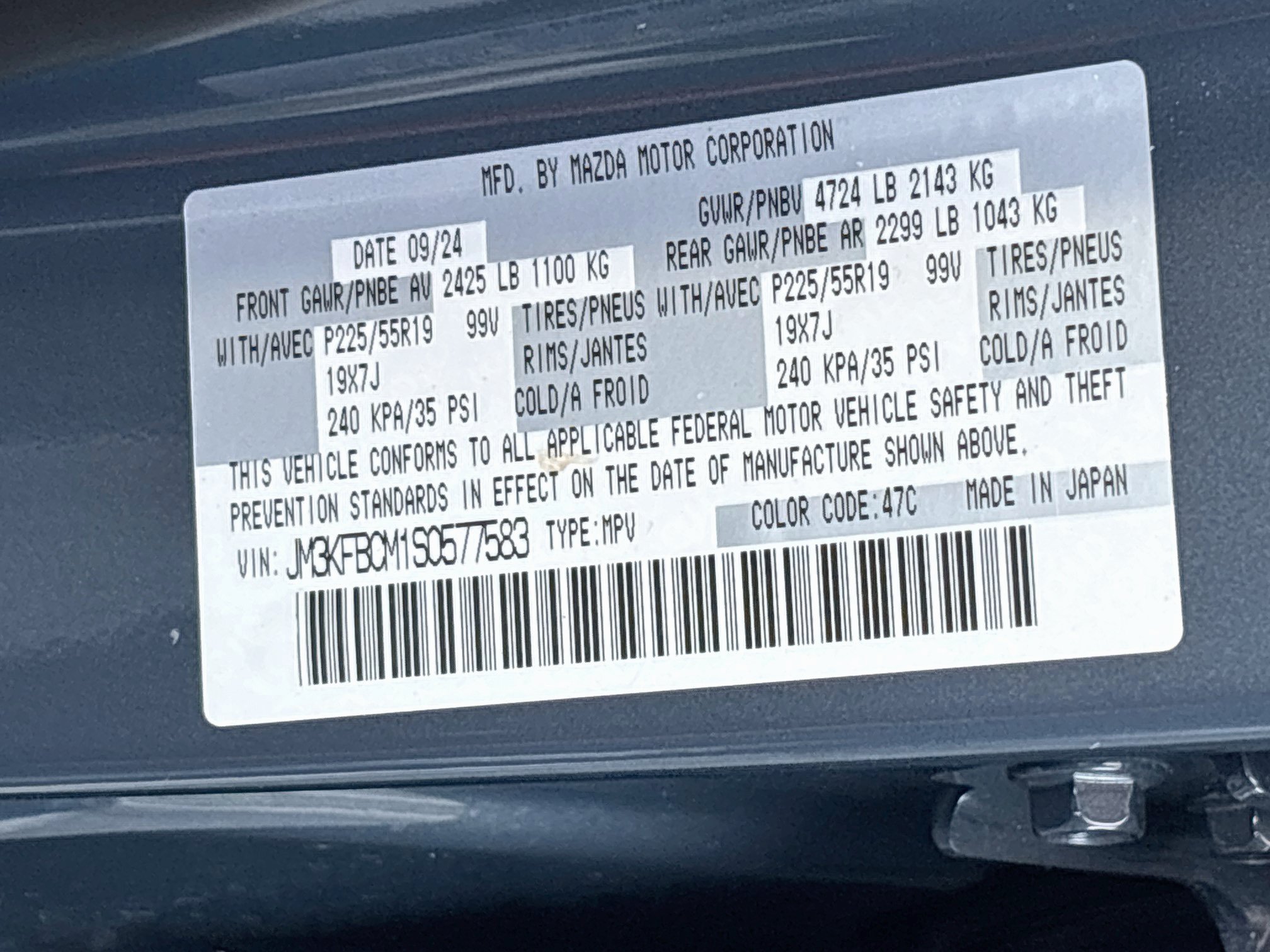 Used 2025 Polymetal Gray Metallic Mazda 2.5 S Carbon Edition image 32