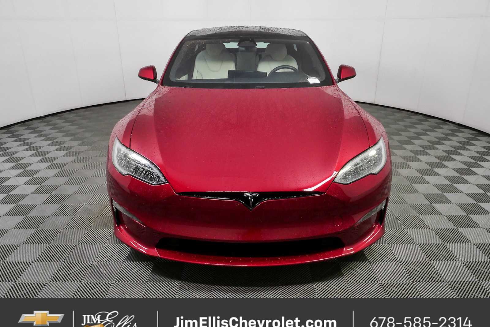 Used 2023 Red Tesla Plaid Tri Motor All-Wheel Drive image 36