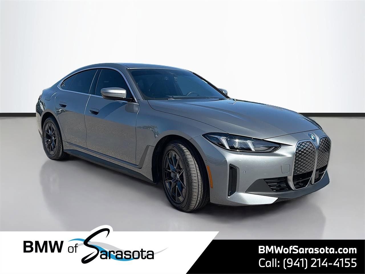 Gray (Skyscraper Grey Metallic) 2025 BMW i4 eDrive40 Gran Coupe FWD Sedan Rear-Wheel Drive