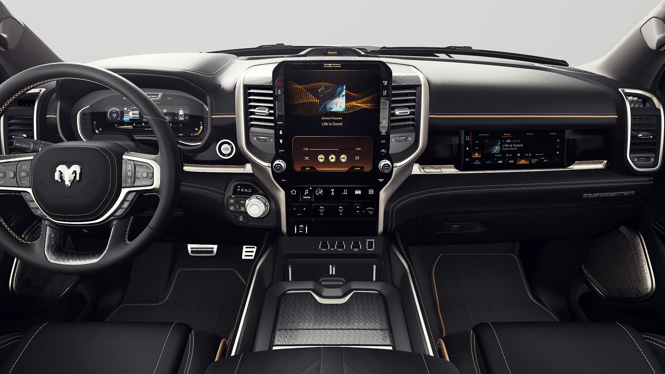 New 2027 Diamond Black Crystal Pearl-Coat Exterior Paint RAM  image 6