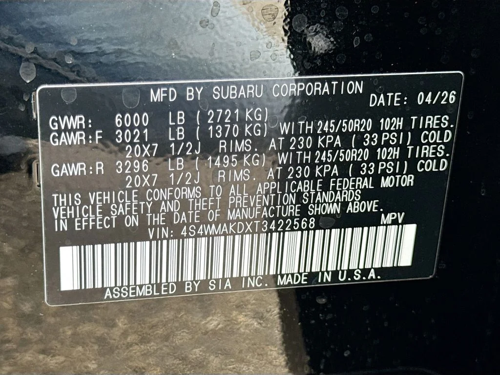 New 2026 Black Subaru Touring image 42