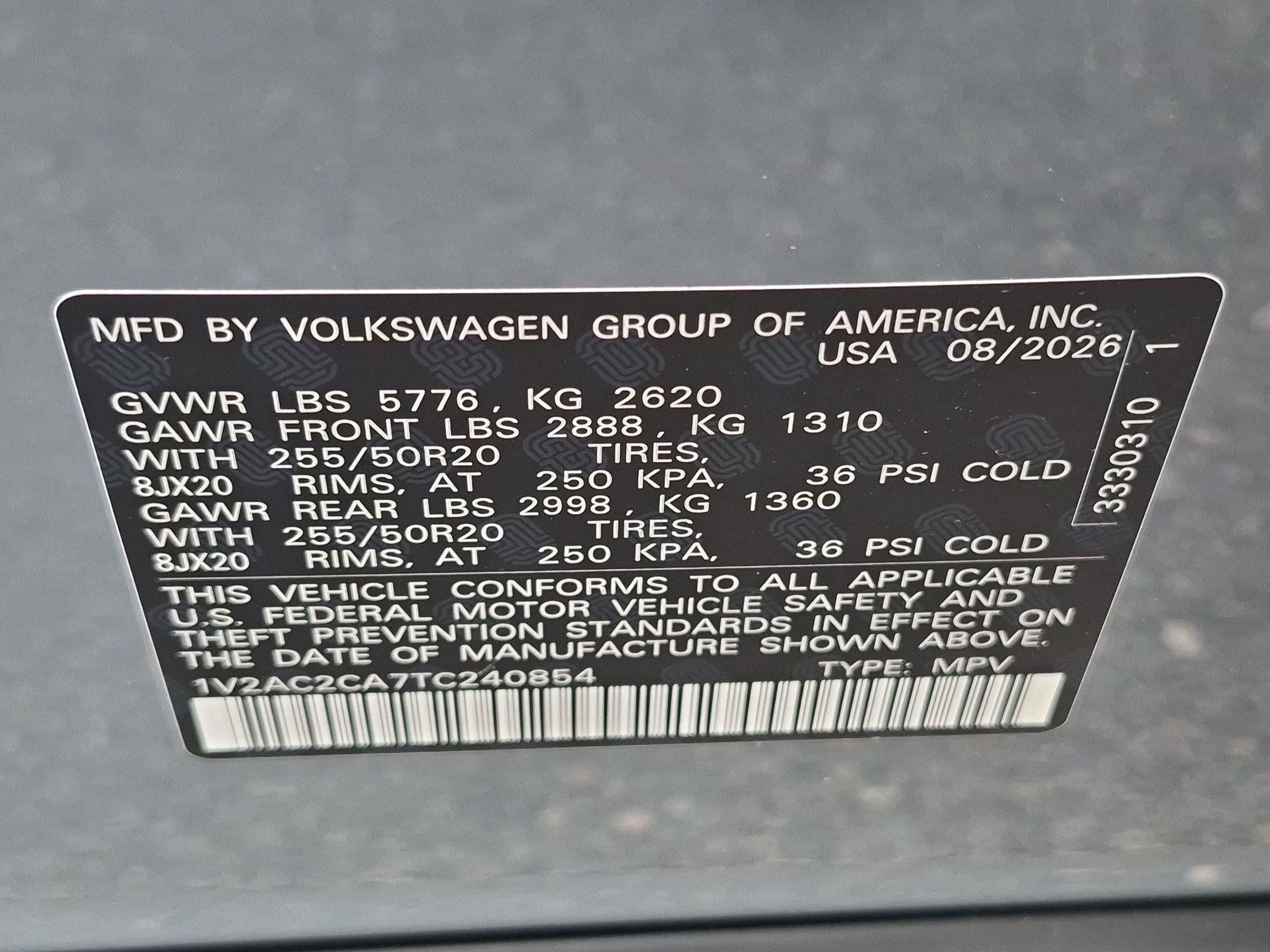 New 2026 Pure Gray Volkswagen 2.0T SEL R-Line Black image 17
