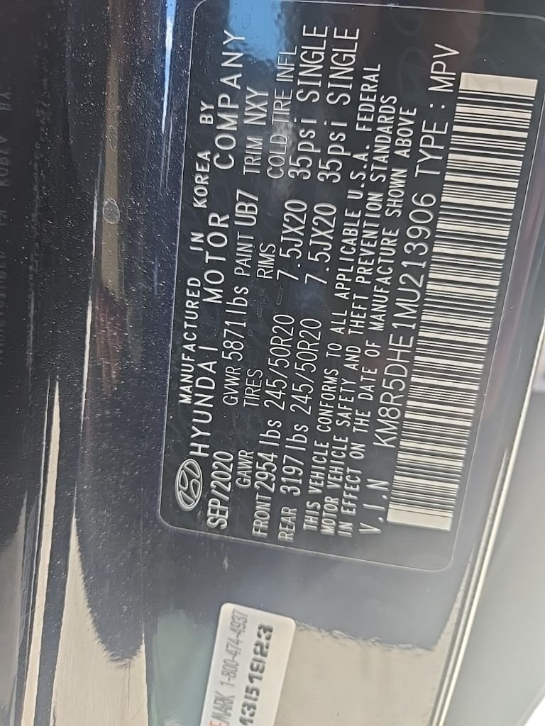Used 2021 Blue Hyundai Limited image 9