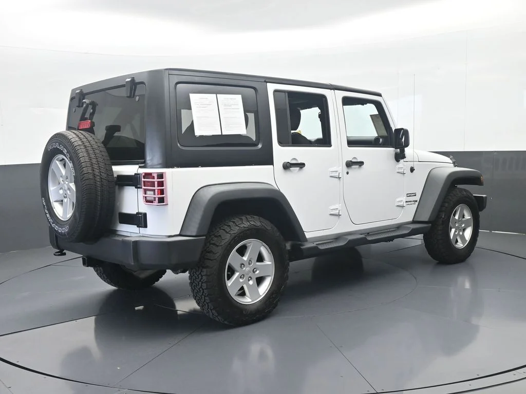 Used 2018 Bright White Clearcoat Jeep Unlimited Sport image 5