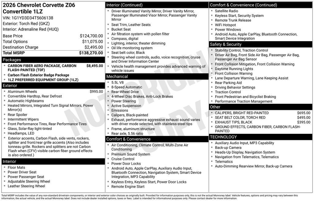 New 2026 Torch Red Chevrolet 1LZ image 20