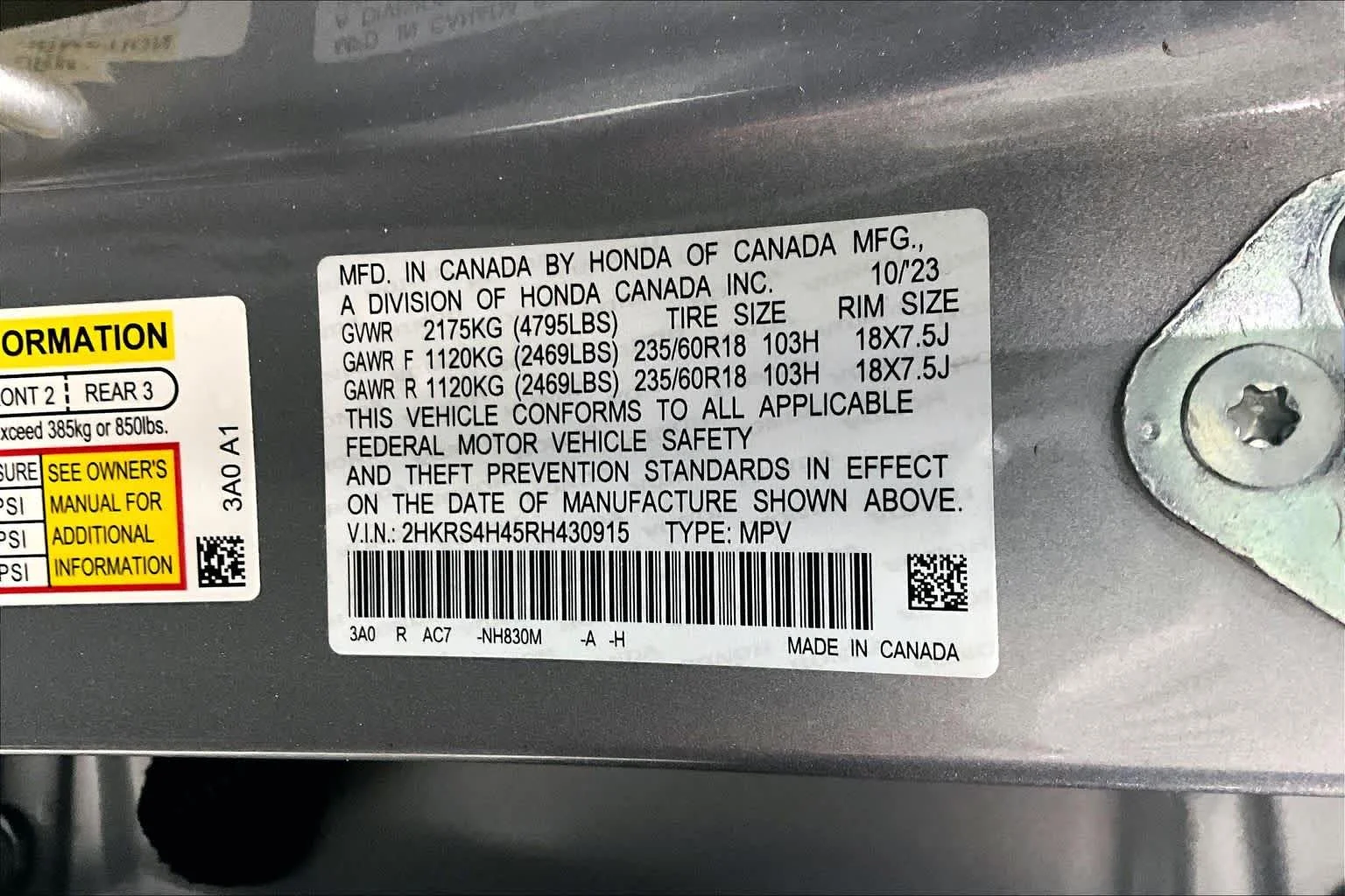 Used 2024 Lunar Silver Metallic Honda EX image 31